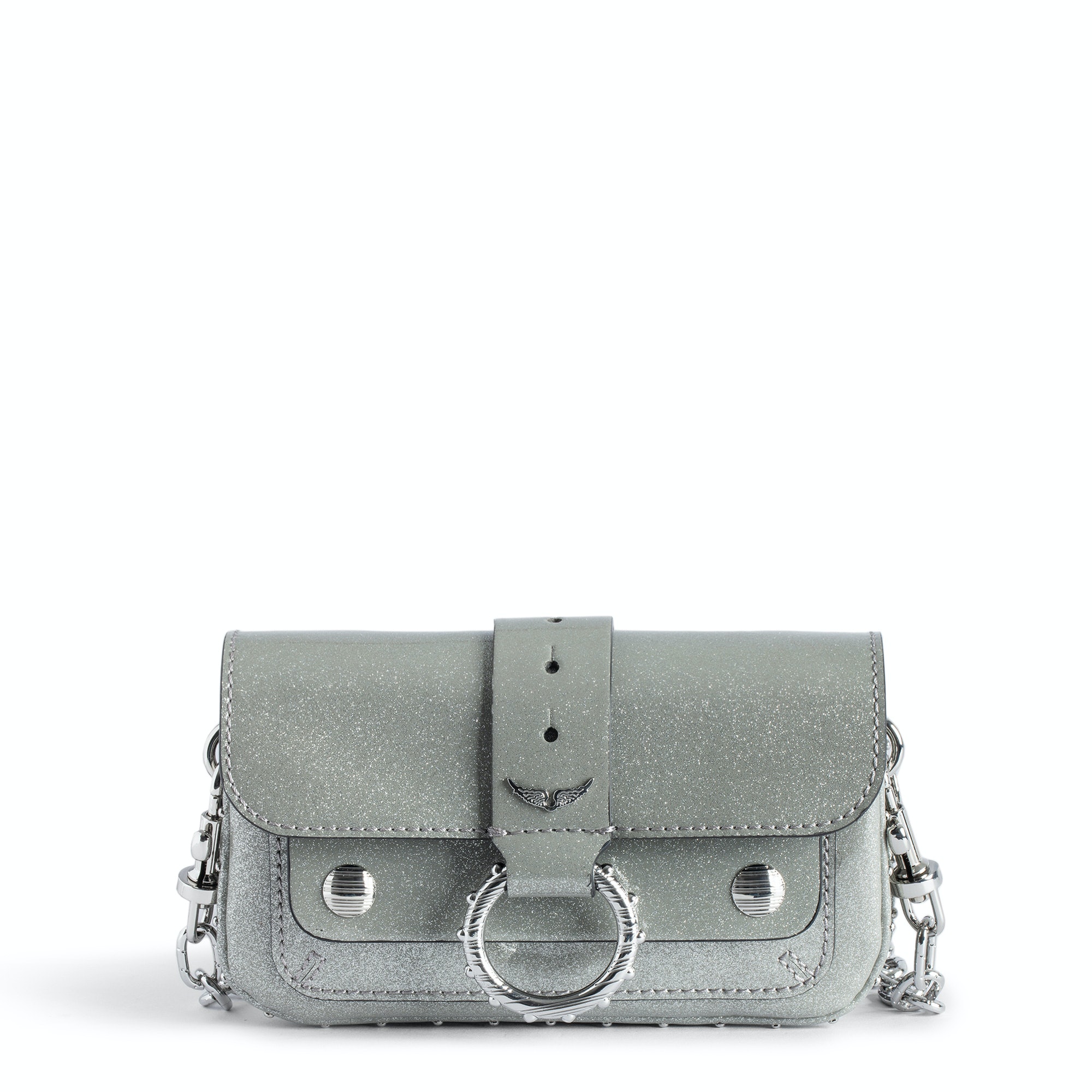 Sac Kate Wallet Infinity Patent Silver - Femme