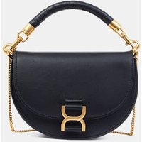 Sac besace demi lune Marcie cuir grainé et velours – Chloe