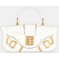 Sac pochette Blaze en cuir embossé crocodile – Balmain