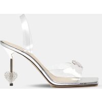 Sandales à talons Crystal Heart à détails strass – Mach & Mach