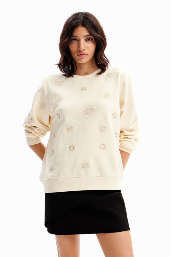 Sweat-shirt broderies géométriques Desigual