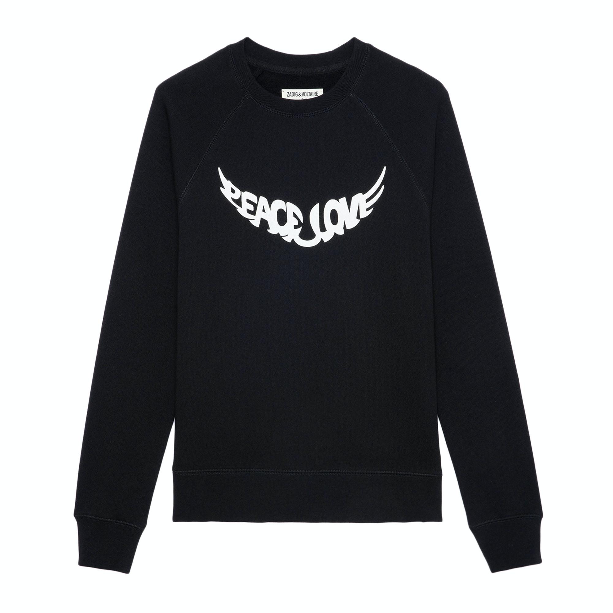 Sweatshirt Upper Peace & Love Noir - Taille L - Femme