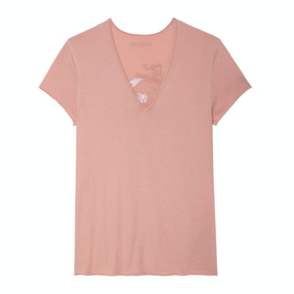 T-Shirt Story Fishnet Tea Rose – Taille Xs – Femme – Zadig & Voltaire