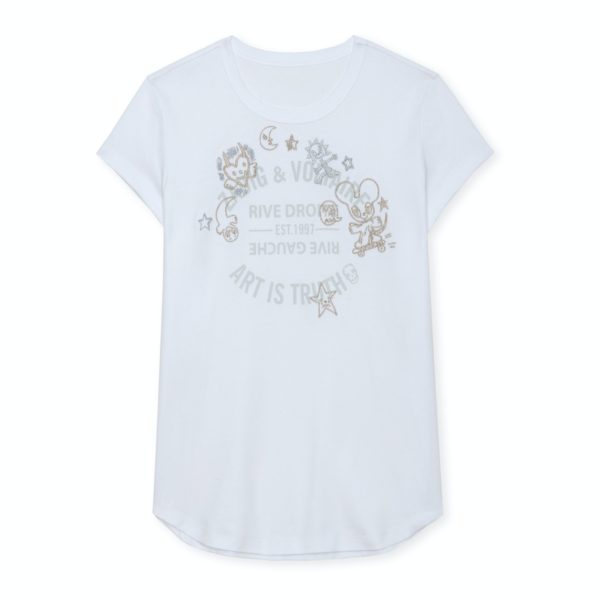 T-Shirt Woop Blason Blanc - Taille Xs - Femme