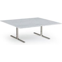 Table basse carrée marbre et métal