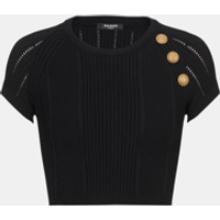 Top 3 boutons en maille fine - Balmain