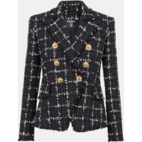 Veste 6 boutons en tweed à carreaux – Balmain
