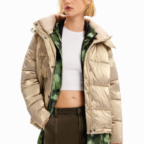 Veste matelassée métallisée Desigual