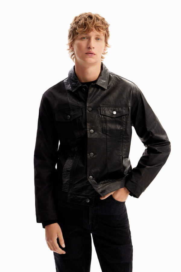 Veste trucker cuir Desigual