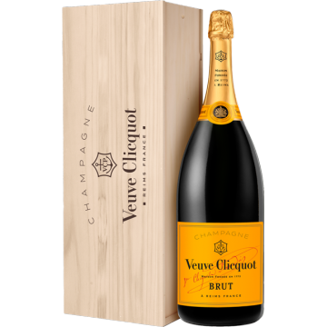 Champagne Veuve Clicquot – Brut Carte Jaune – Mathusalem – Caisse Bois