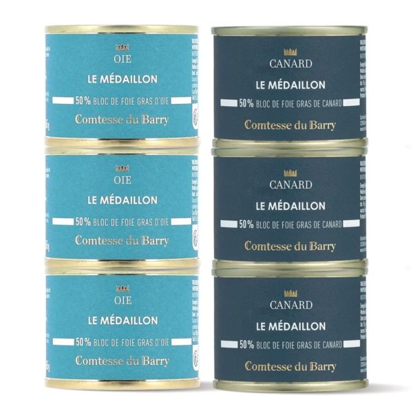 L’assortiment Médaillons – 6 spécialités au foie gras-Comtesse du Barry