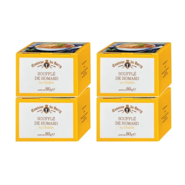 Lot de 4 soufflés de homard au Chablis-Comtesse du Barry