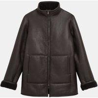 manteau Odin réversible en peau lainée d’agneau – Agnes B.