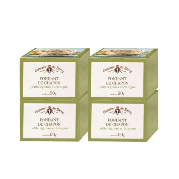 Lot de 4 Fondants de chapon, petits légumes et estragon-Comtesse du Barry