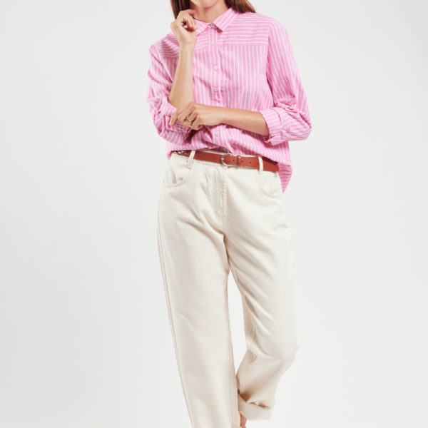 ARMOR-LUX Pantalon droit – coton et lyocel Femme Blanc XXS – 34