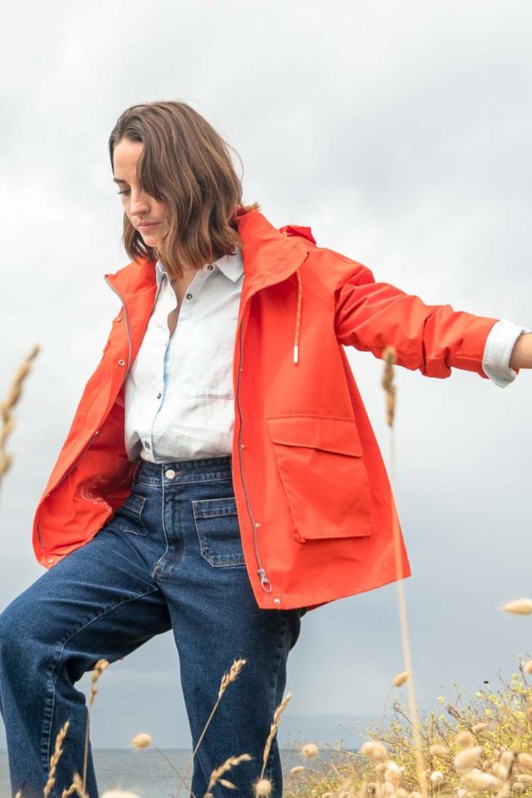 BERMUDES Parka courte imperméable BEGNIL Femme ORANGE SANGUINE L - 42