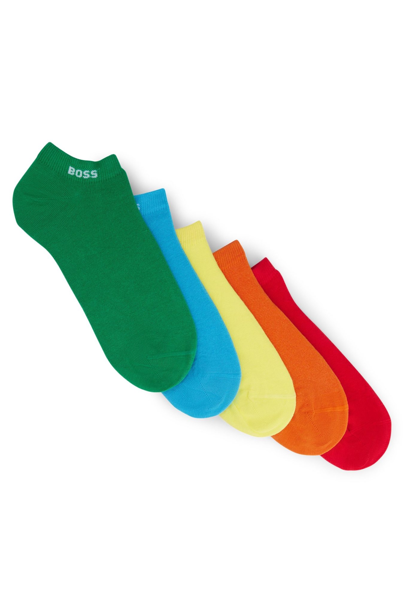 Hugo Boss Lot de cinq paires de chaussettes basses mixtes à bordure logotée
