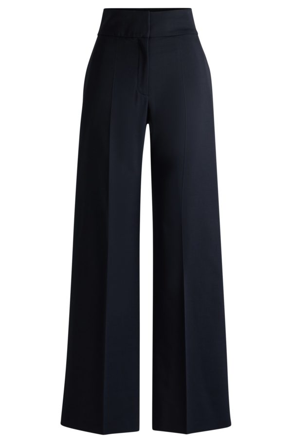 Hugo Boss Pantalon Regular évasé à taille haute