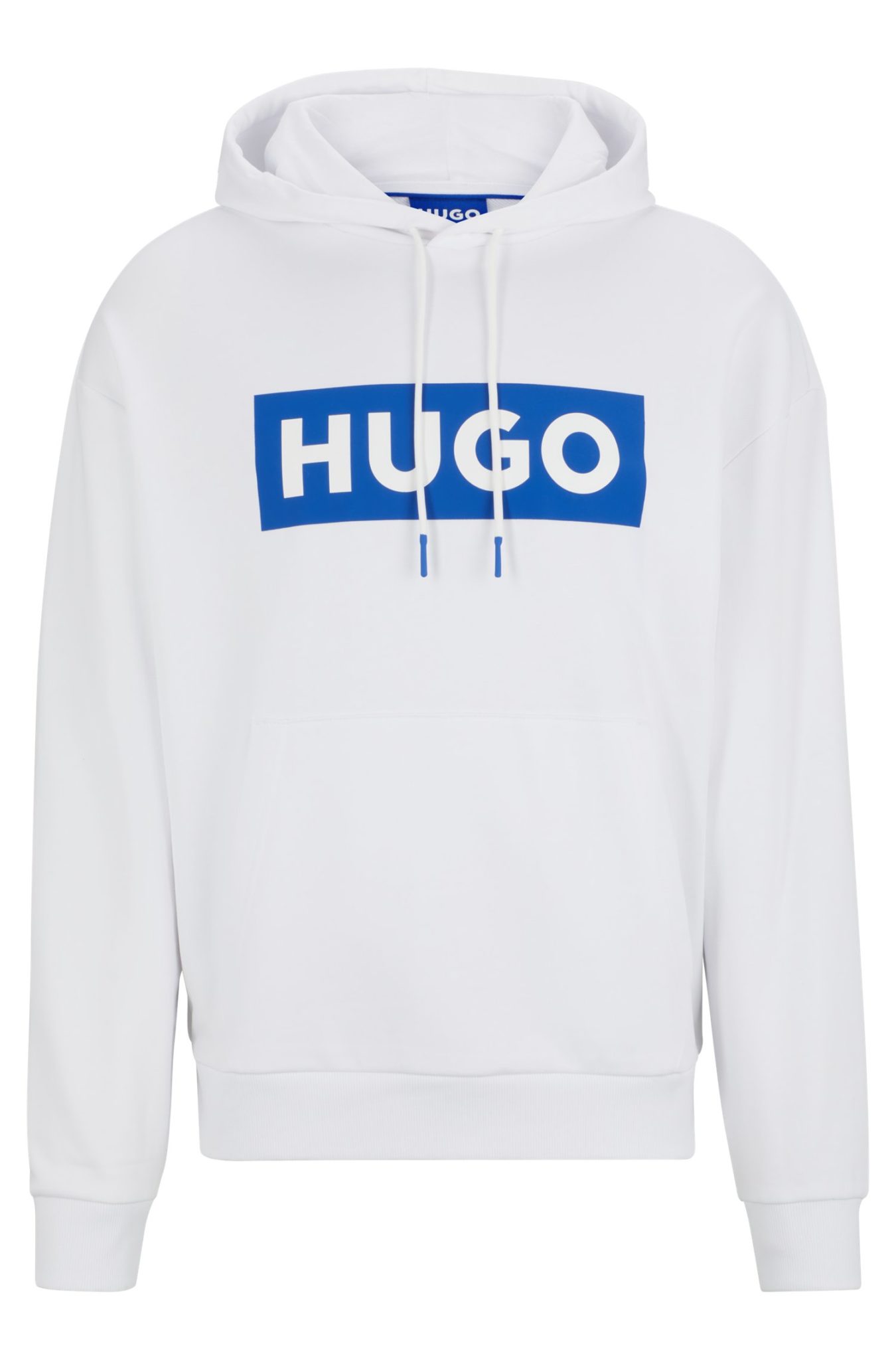 Hugo Boss Sweat à capuche Relaxed en molleton avec logo imprimé