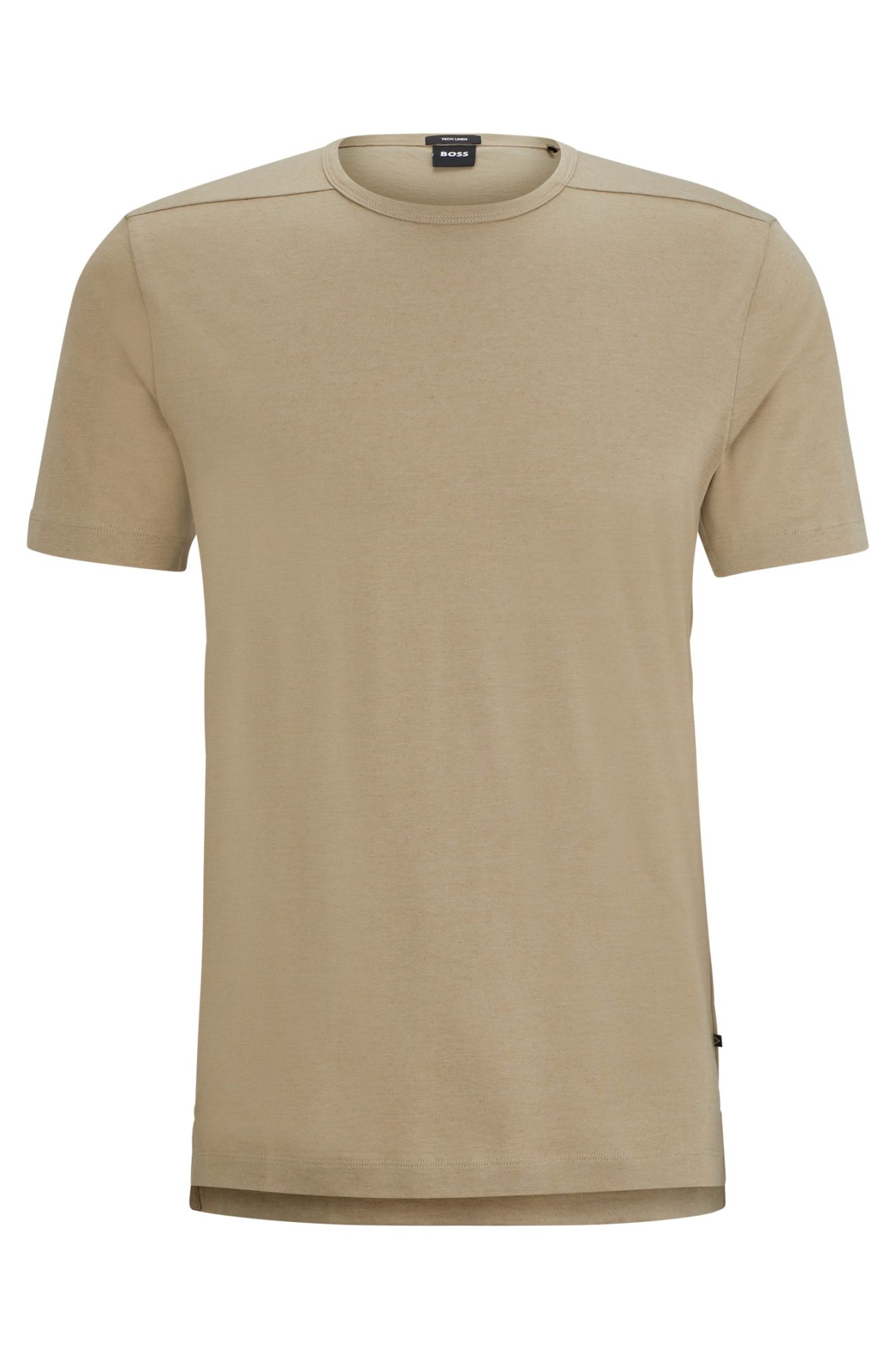Hugo Boss T-shirt Regular Fit en coton mélangé avec coutures ergonomiques