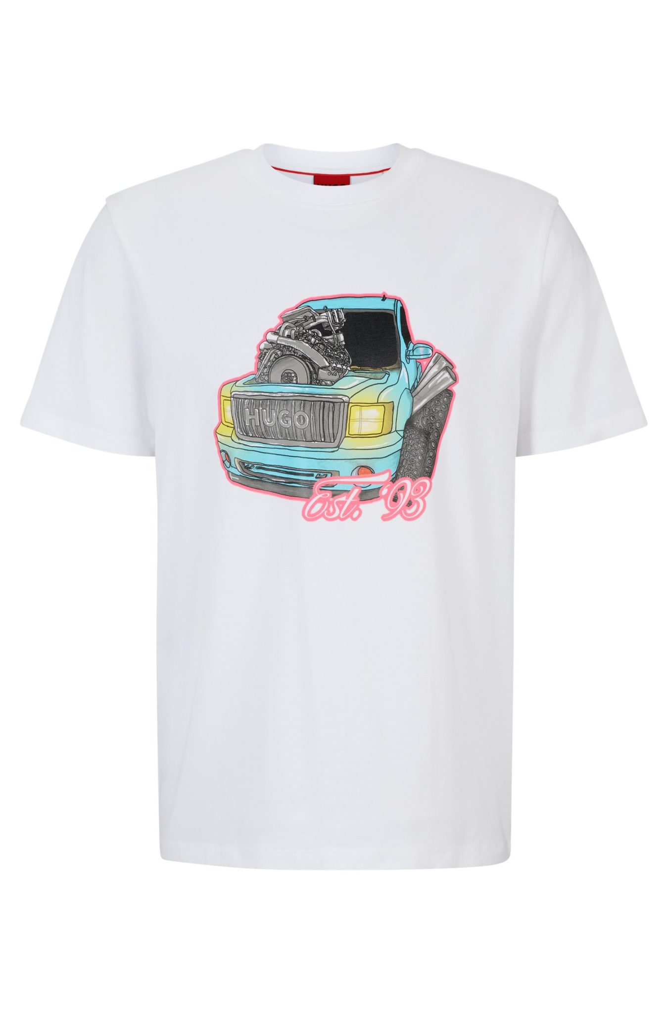 Hugo Boss T-shirt Relaxed en coton à motif artistique voiture