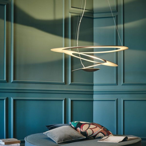 Artemide Pirce suspension LED dorée 3 000 K Artemide