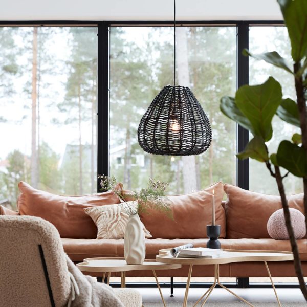 PR Home Adelle Suspension en rotin noir Ø43cm PR Home