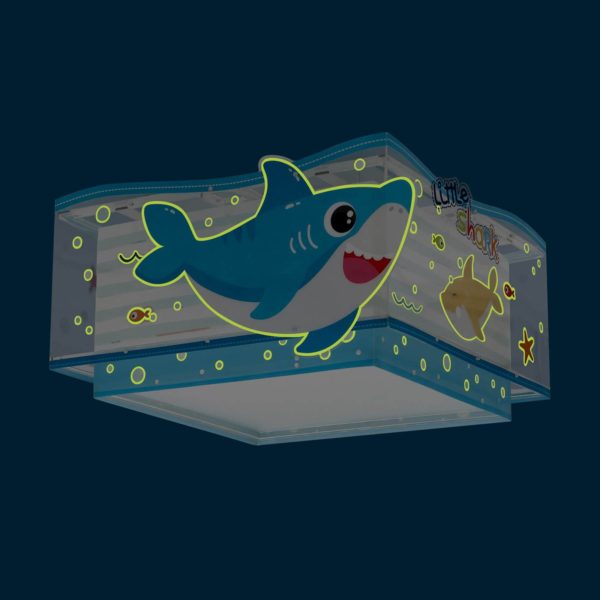 Dalber Little Shark plafonnier motif mer 1 lampe Dalber