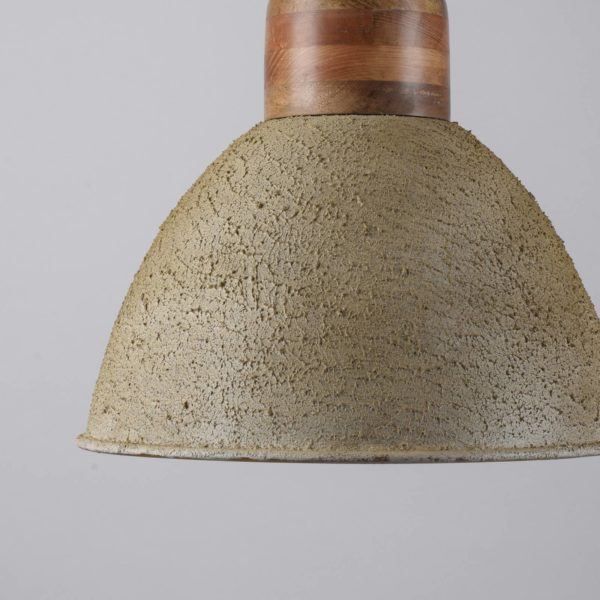 JUST LIGHT. Suspension Samia, manguier, beige structuré JUST LIGHT.