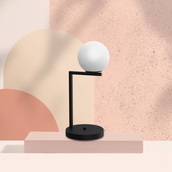 Euluna Lampe à poser Rune avec abat-jour en verre Euluna