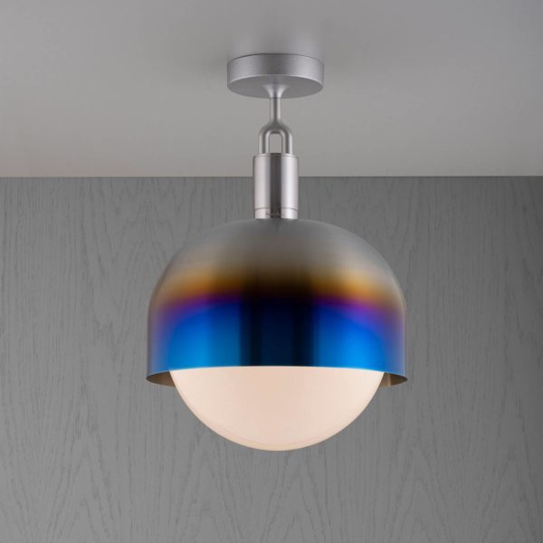 Buster + Punch Forked plafond acier burnt/opal Ø34cm Buster + Punch