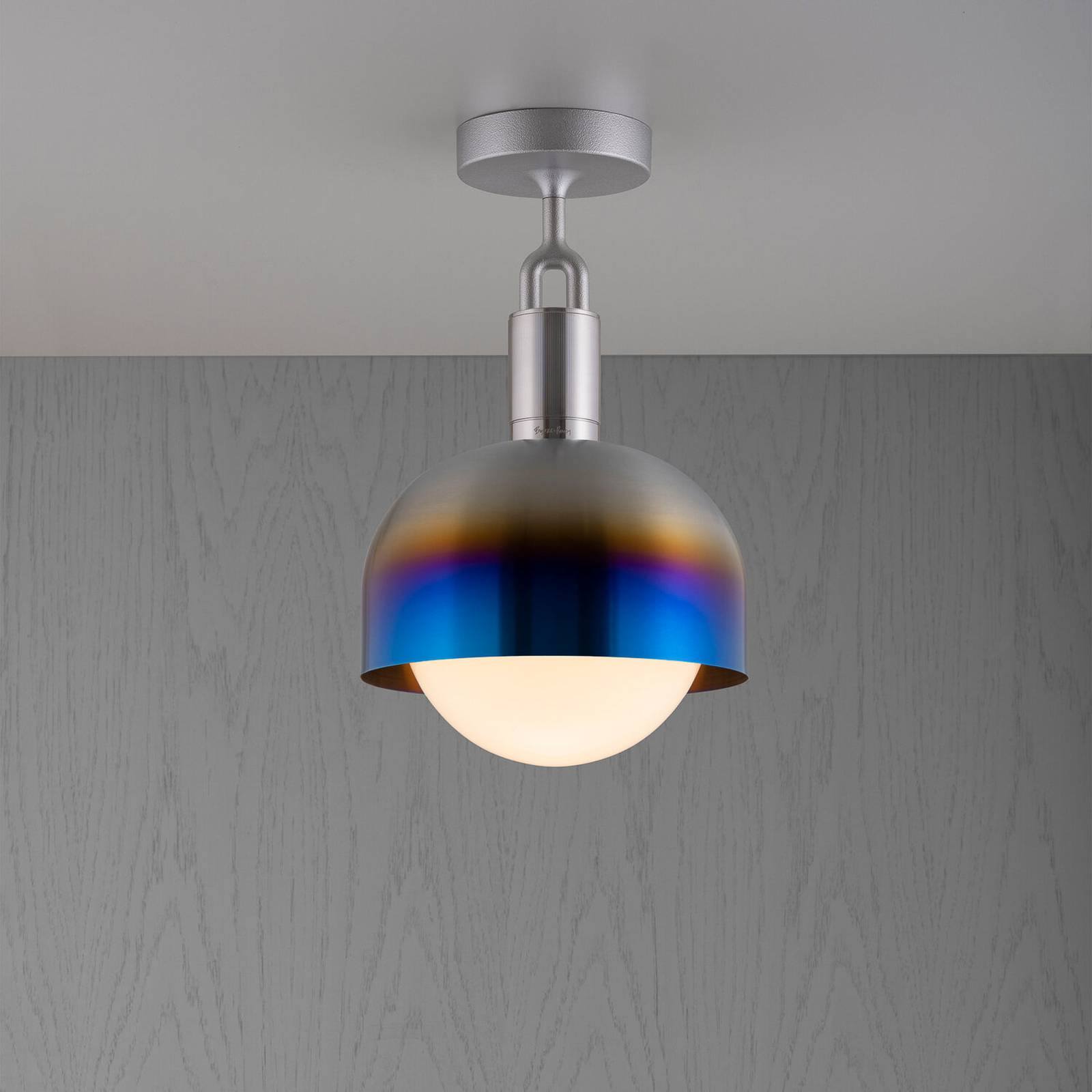 Buster + Punch Forked plafond acier burnt/opal Ø25cm Buster + Punch