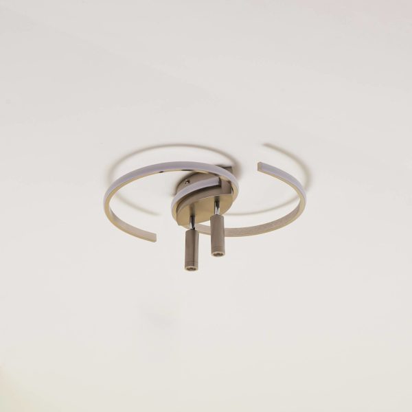 Lindby Chukira Plafonnier LED 36W stepdim nickel LINDBY