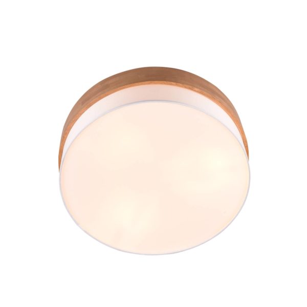 Trio Lighting Plafonnier Seasons bois/blanc Ø 50 cm Trio Lighting