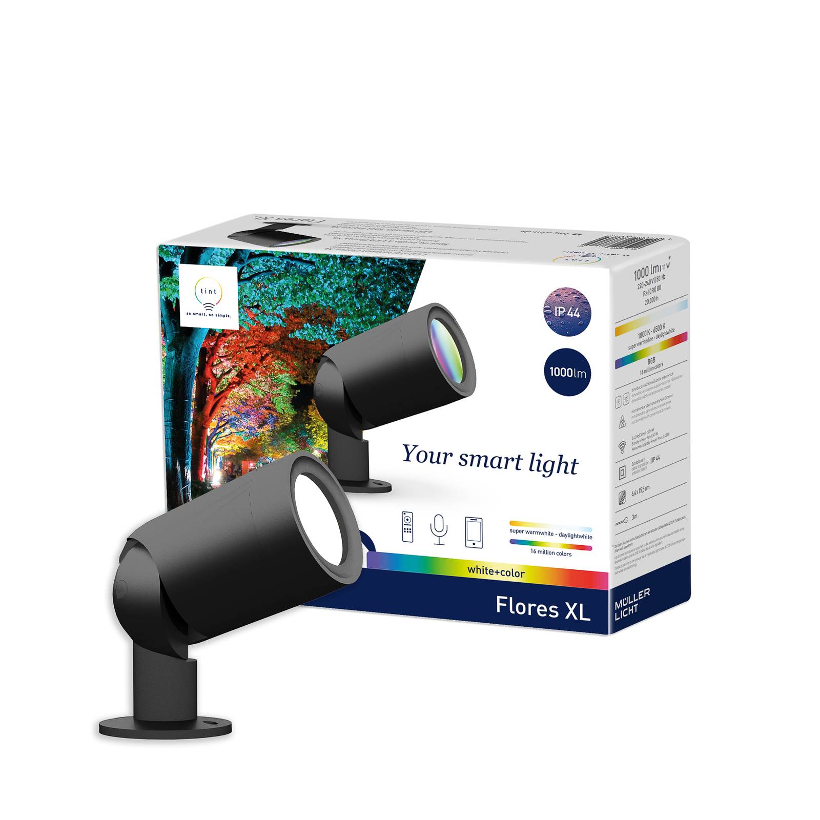 Projecteur d'extérieur LED tint Flores XL