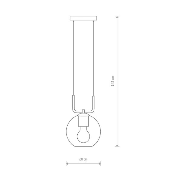 Euluna Suspension Monaco avec abat-jour en verre