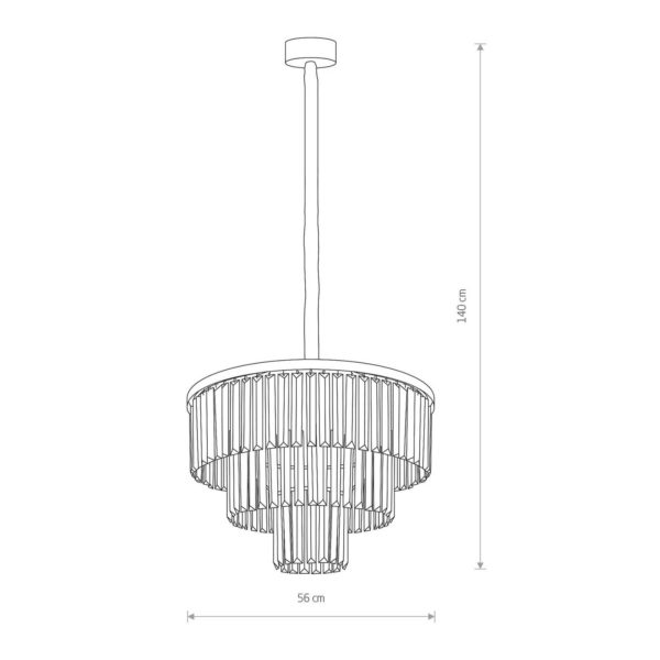 Euluna Suspension Cristal, transparent/argenté, Ø 56 cm Euluna
