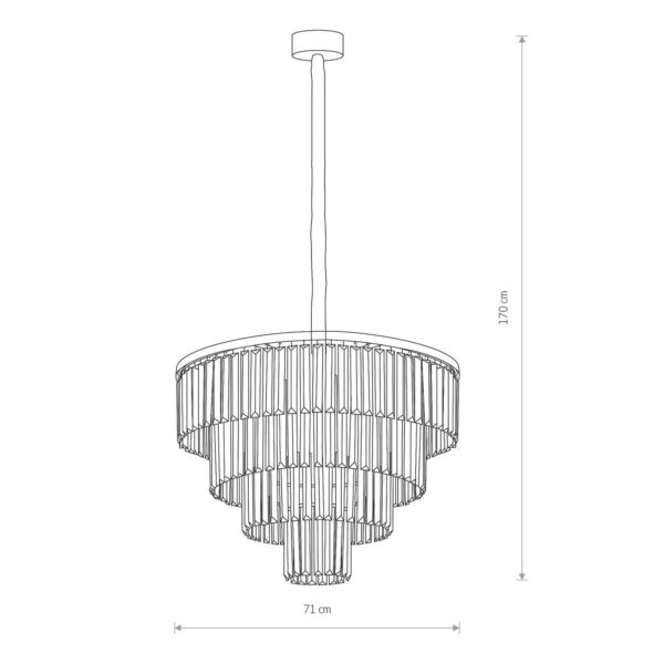 Euluna Suspension Cristal, transparent/argenté, Ø 71 cm Euluna