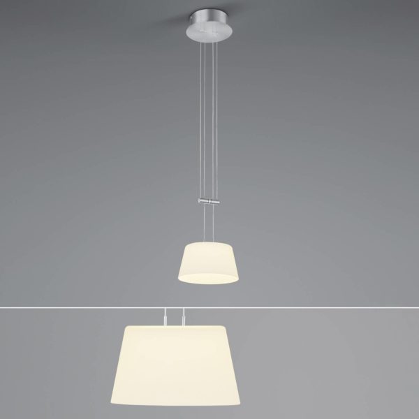 BANKAMP Conus Suspension LED, à 1 lampe, nickel BANKAMP