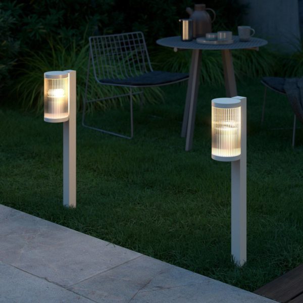 Nordlux Borne lumineuse Coupar Garden en aluminium, sable Nordlux