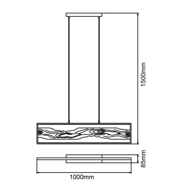 Brilliant Suspension LED Chaumont en bois Brilliant