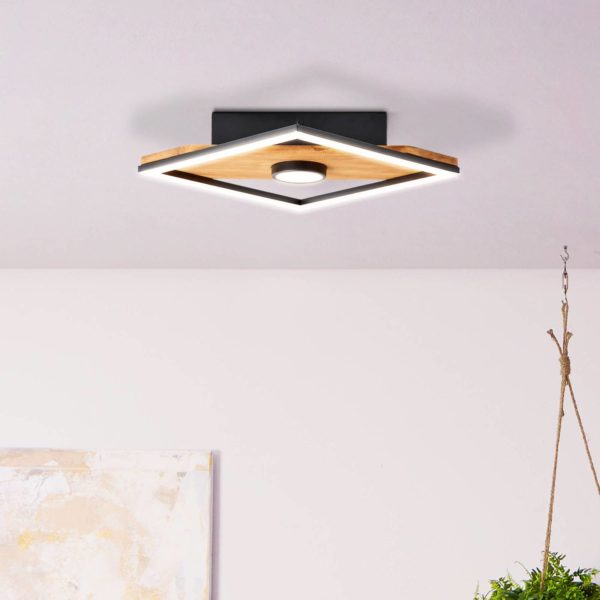 Brilliant Plafonnier LED Woodbridge, à une lampe Brilliant