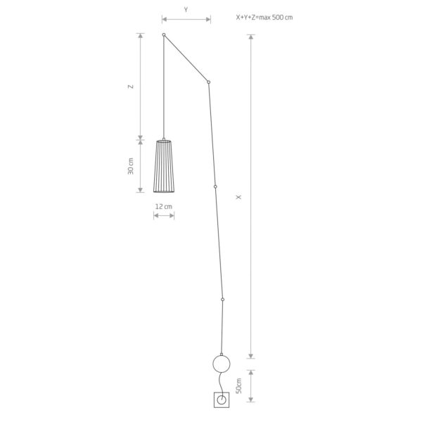 Euluna Applique Dover avec prise, noire, à une lampe Euluna
