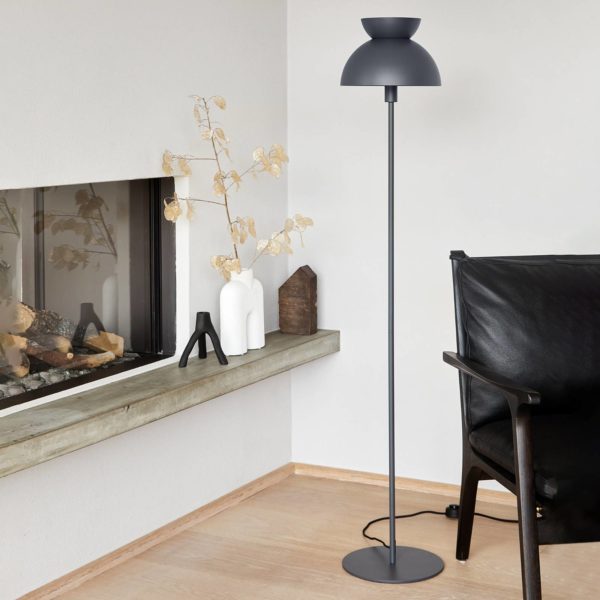 FRANDSEN Butterfly lampadaire bleu, commande pied Frandsen