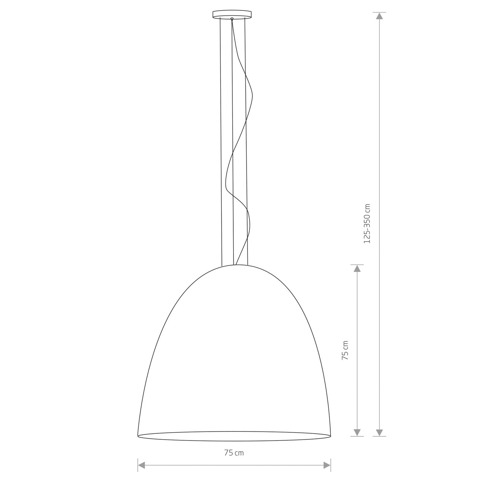 Euluna Suspension Egg XL en métal