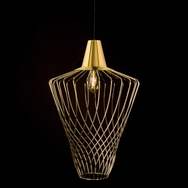 Euluna Suspension Wave L avec abat-jour cage