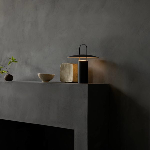 Audo Copenhagen Audo Ray lampe de table LED, portable, noire Audo Copenhagen