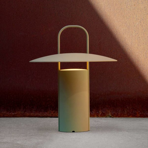 Audo Copenhagen Audo Ray lampe table LED, portable, vert poussière Audo Copenhagen