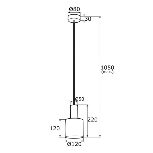 Euluna Suspension Selma, à une lampe, laiton, Ø 12 cm Euluna