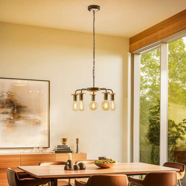 Envostar Yorik suspension disques d’arbre 5 lampes Envostar